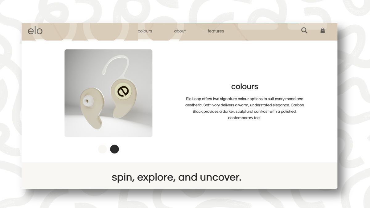 Elo | Wireless Earbuds Brand Concept & Interactive Web Design